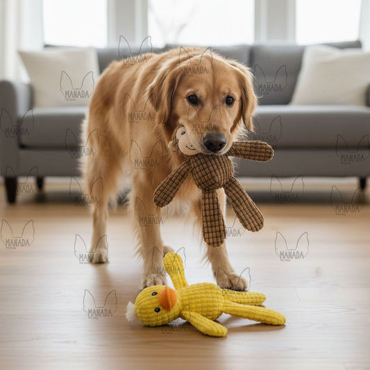 Peluche Interactivo de Doble Sonido: Crujido y Pito