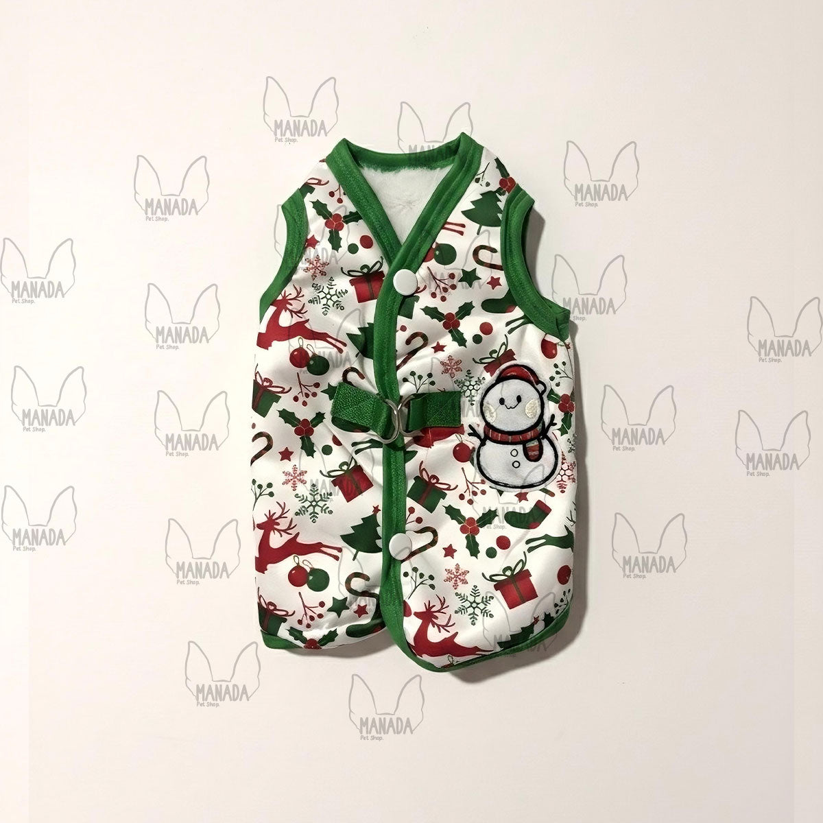 Chaleco Navideño para Perros y Gatos - Forro Cálido de Peluche