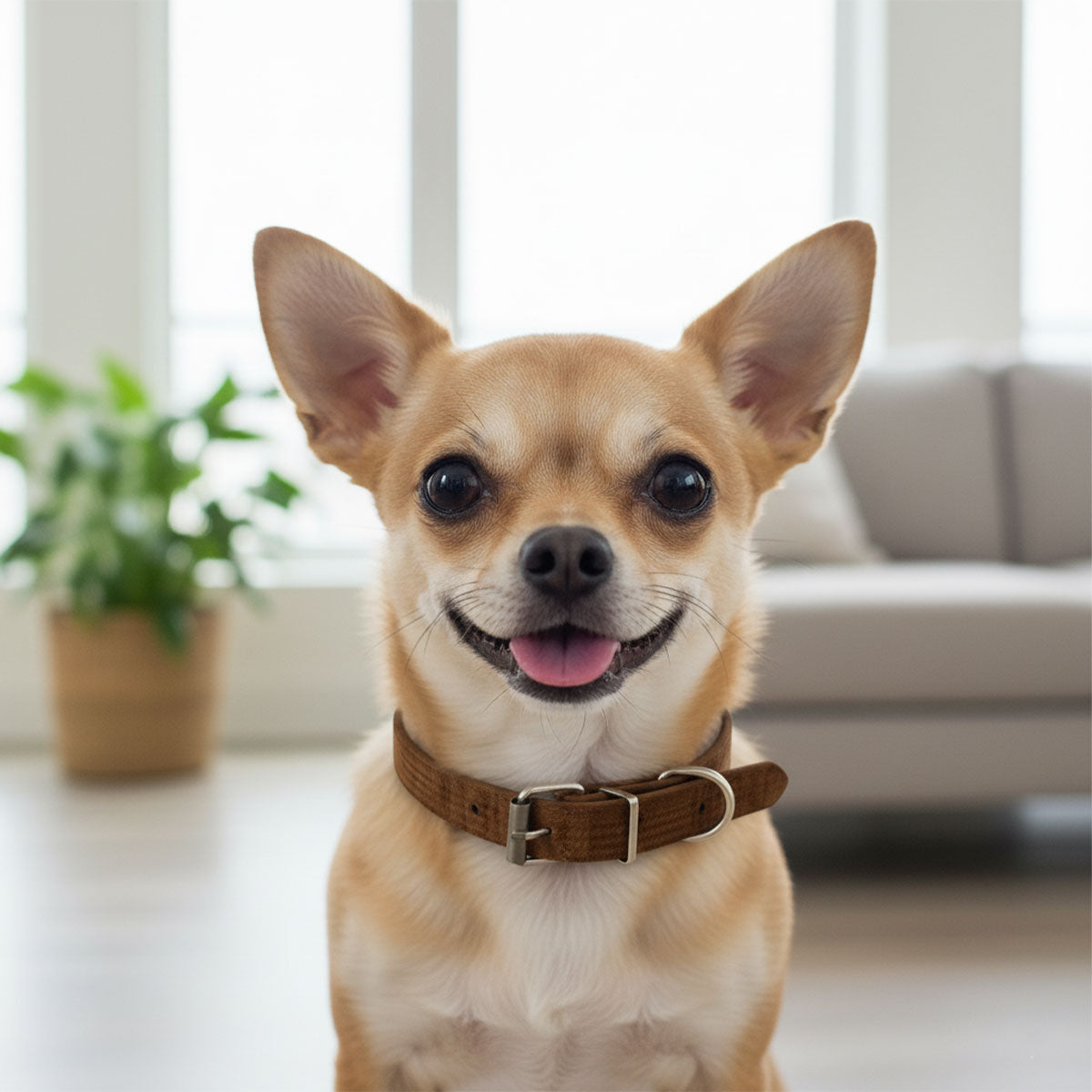 Collar clásico simulación cuero