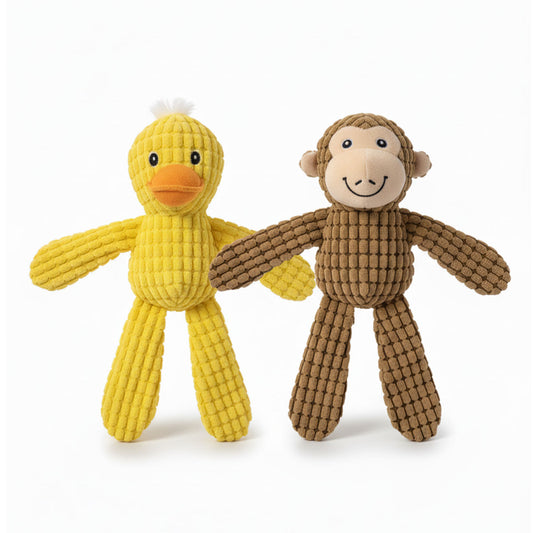 Peluche Interactivo de Doble Sonido: Crujido y Pito